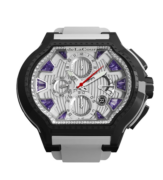 Replica DeLaCour City Ego Episode W Ti/PVD/Amethyst Dial WATI0057-1430PURPLE Replica Watch